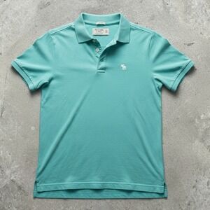 Abercrombie & Fitch Polo T-shirt Small Teal Business Casual